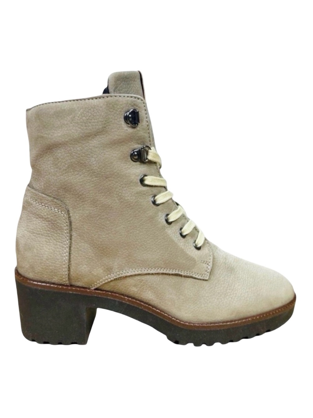 Ron White Vandra Nubuck Leather Ankle Boots - Khaki - Size 39 (8-8.5)